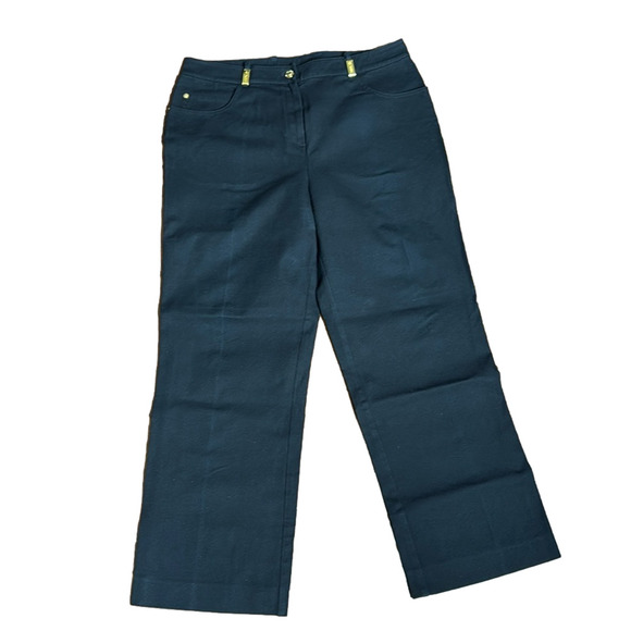 St. John Sport Navy Cropped Pants - Picture 1 of 9